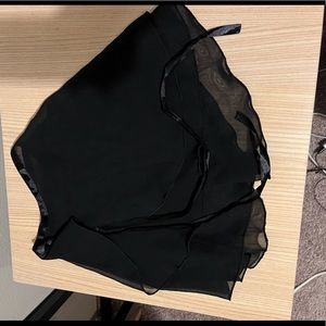 Black ballet wrap skirt